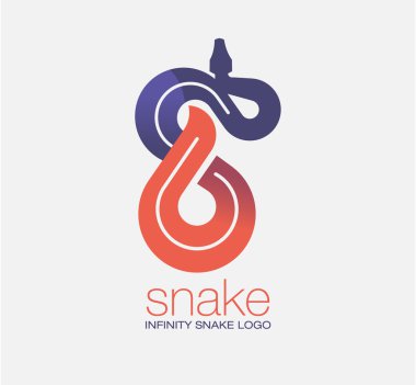 Yılan Infinity logo tasarımı.