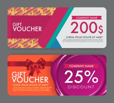 Hediye çeki şablonu.
