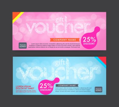 Modern hediye çeki şablonu