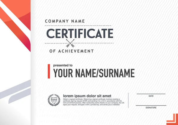 Vektör sertifika şablonu.