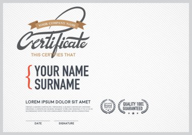 lüks vektör sertifika şablonu.