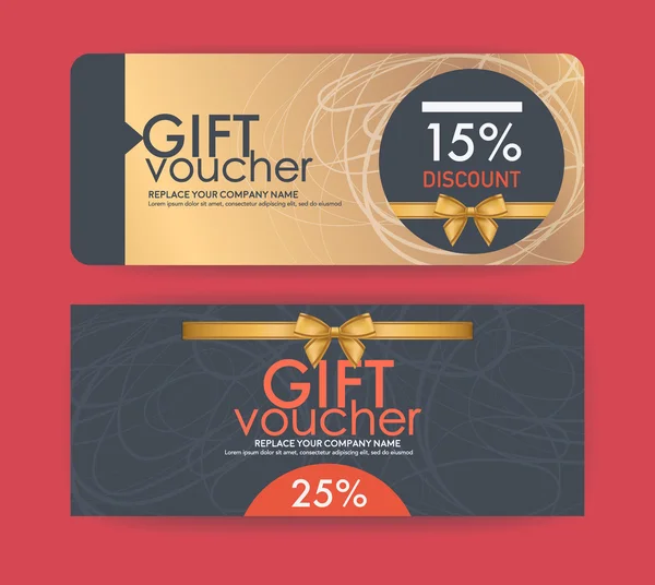 vektör hediye çeki şablonu.