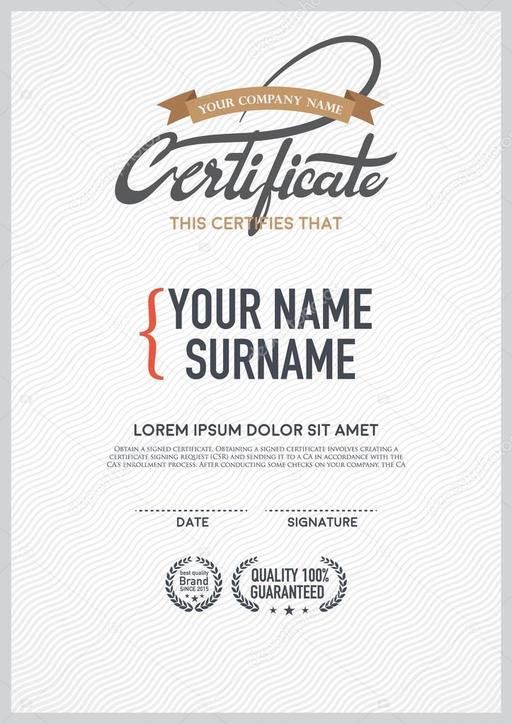 luxury vector certificate template.