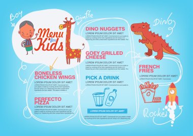 menu for kids template.