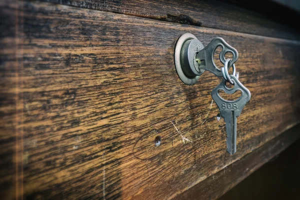 Afbeelding twee sleutels samen een lus. — Stockfoto