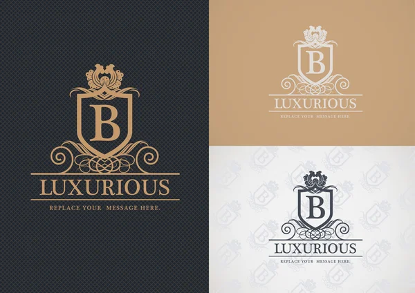 Luxurious logo design. — Stock Vector