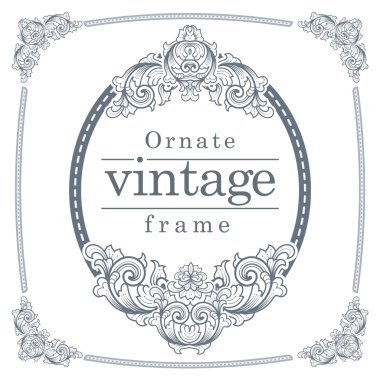 Metin girişi için vintage çerçeveler.