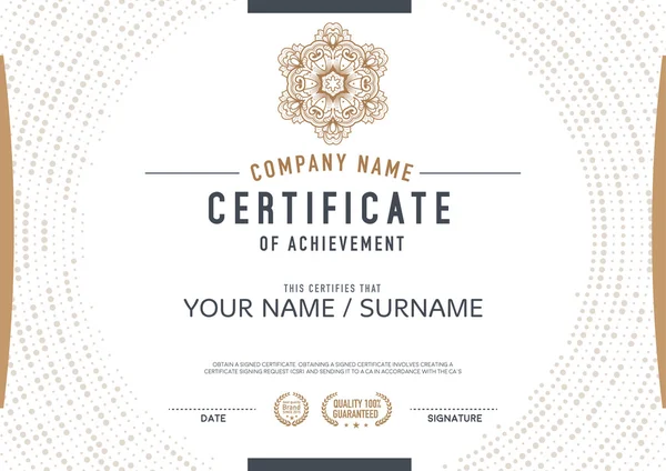 Vektör sertifika şablonu.
