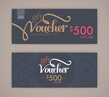 Hediye çeki şablonu.