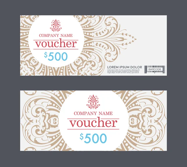 Vintage gift voucher. — Stock Vector