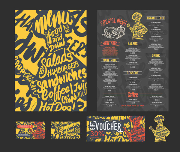 Меню ресторана
,