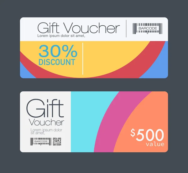 Gift voucher template. — Stock Vector