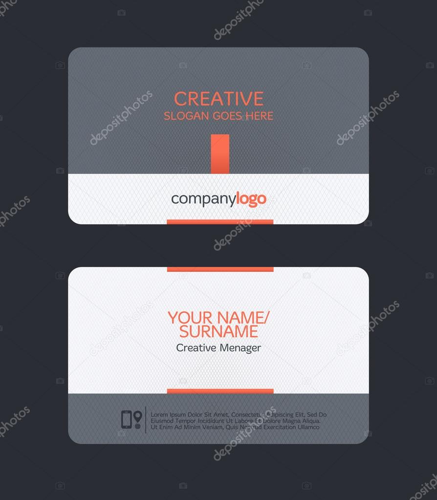 Vector modern clean business card template.
