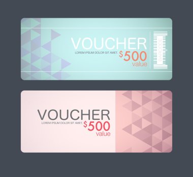 Hediye çeki şablonu.