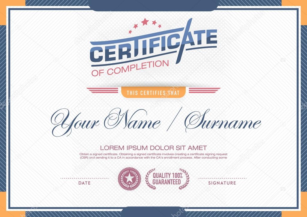 vector certificate template.