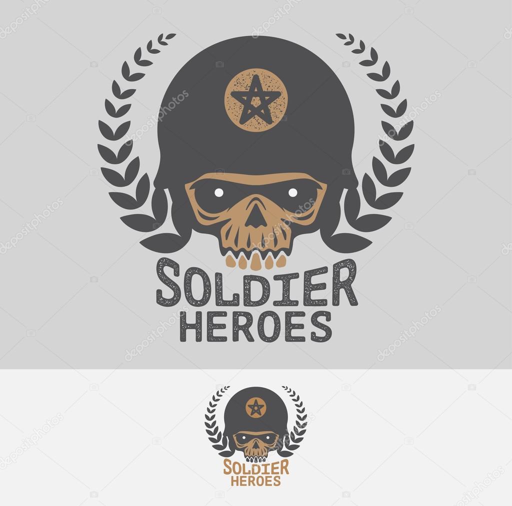 Soldier heroes club and logo design, army logo, motor logo, sticker, arms,t-shirt