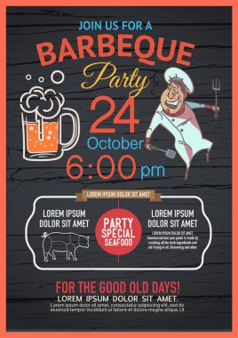 Barbekü partisi menü benzersizdir, 
