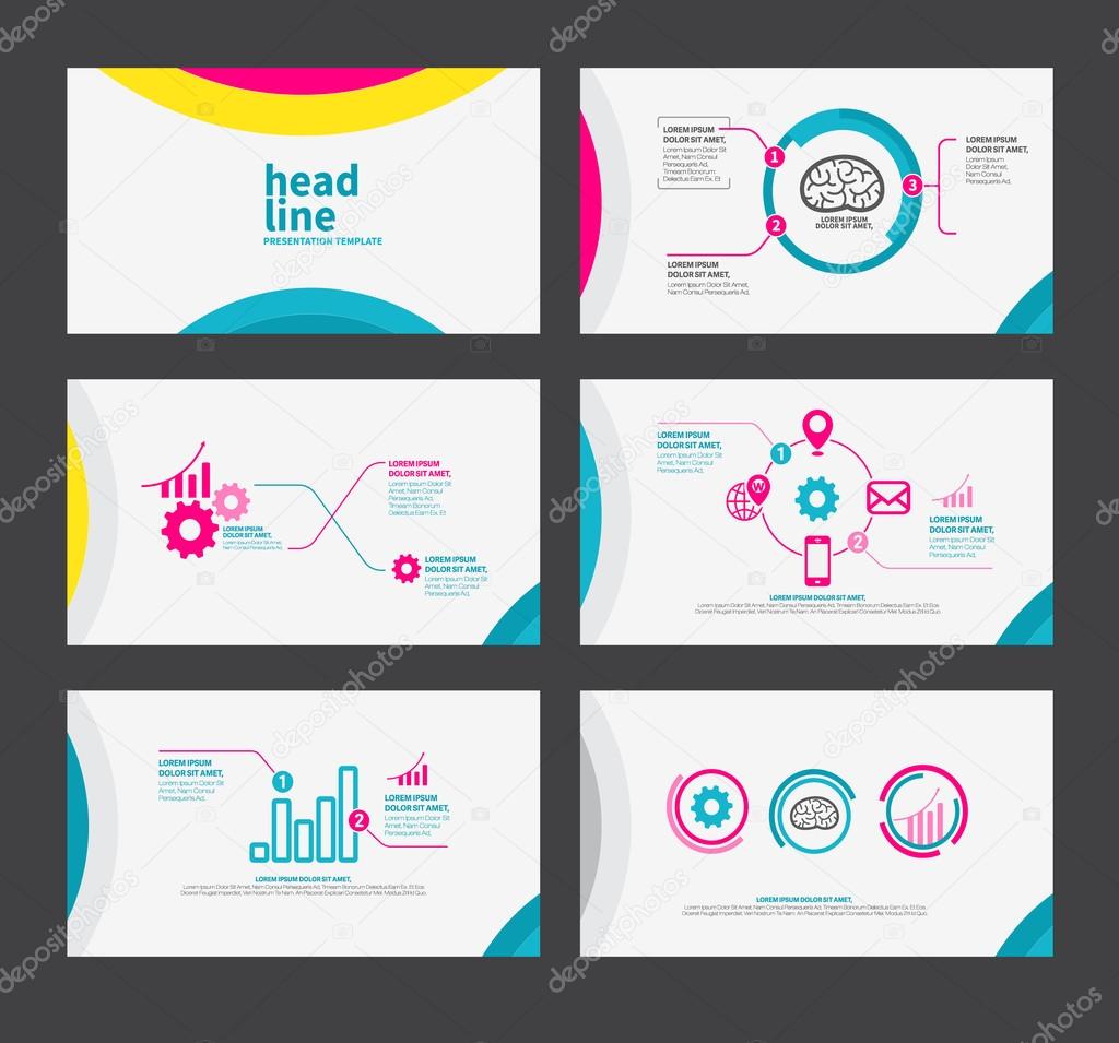 presentation template flat design — stock vector © phaisarnwong presentation template flat design — stock vector © phaisarnwong, Presentation templates