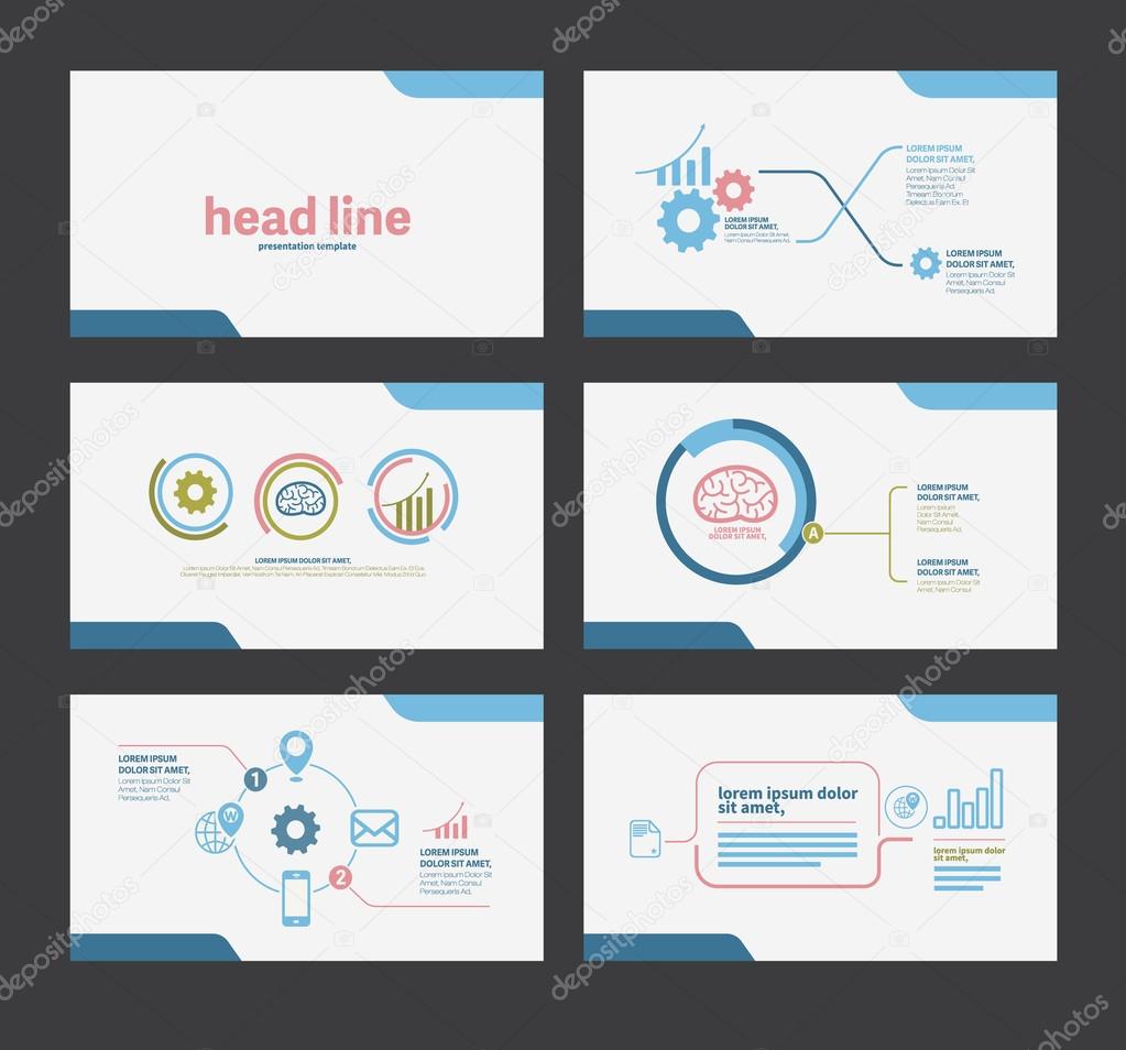 presentation template flat design