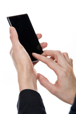 Kadının el ve cep telefonu