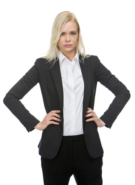 Businesswoman with hands on hips — Stock Photo, Image