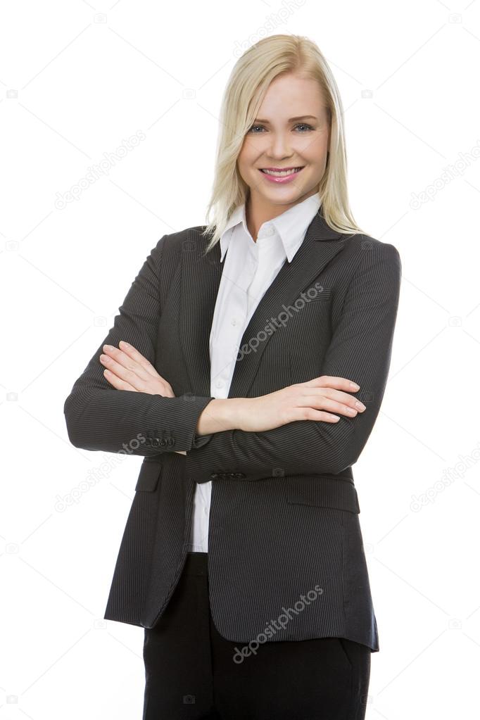 Businesswoman with folded arms