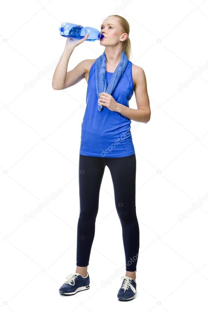 Woman wearing fitness clothing