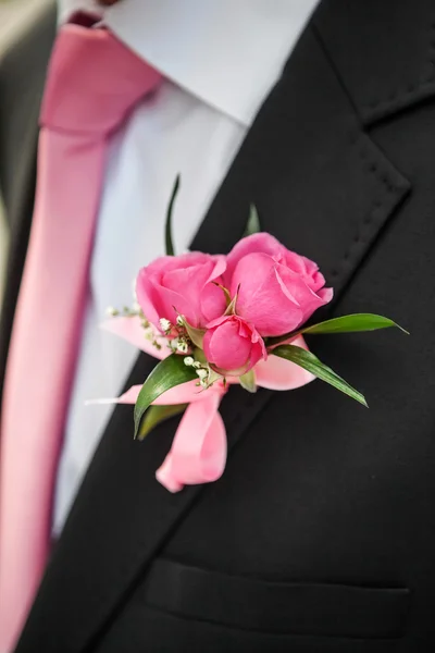 Rózsa boutonniere — Stock Fotó