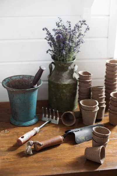 Jardinería naturaleza muerta — Foto de Stock