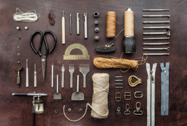leathercraft tools clipart
