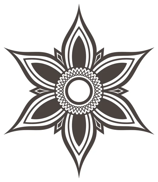 Siluet icône fleur — Image vectorielle