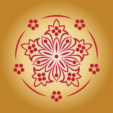 Kırmızı soyut çiçek