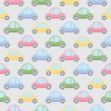 Çizgi film otomobillerin seamless modeli