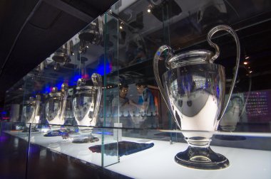 UEFA Şampiyonlar Ligi Kupası Müzesi Fc Barcelona, İspanya.