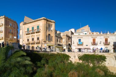 Syracuse, Sicilya, İtalya Ortygia Adası üzerinde dolgu.