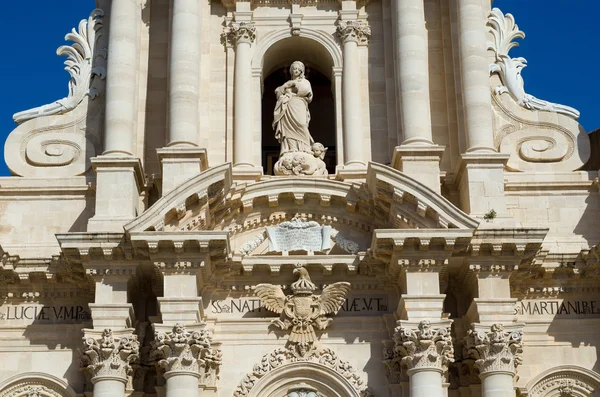 Katedra w Syracuse lub Duomo di Siracusa. Sycylia. UNESCO — Zdjęcie stockowe