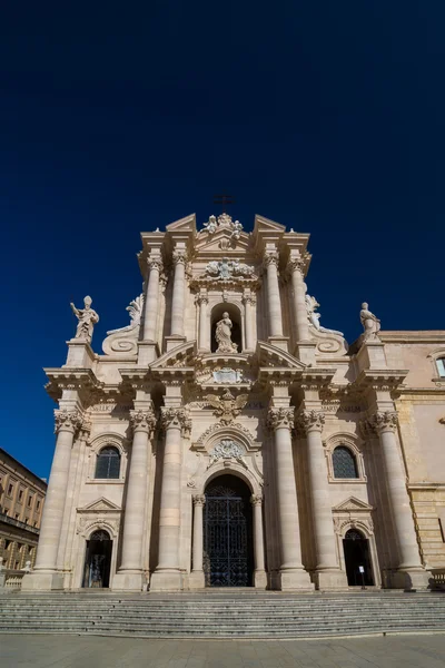 Katedra w Syracuse lub Duomo di Siracusa. Sycylia. UNESCO — Zdjęcie stockowe