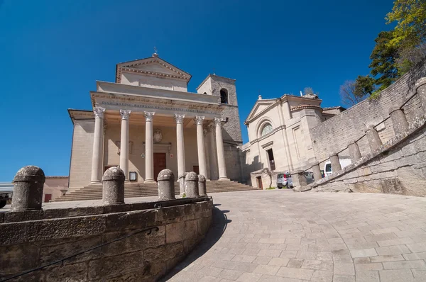 Bazylika San Marino. Kościół Katolicki Republiki San M — Zdjęcie stockowe