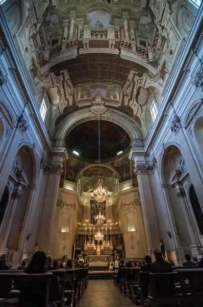 Interior of theSanta Maria del Carmine in Florence, Italy. — Stock Photo, Image
