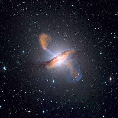 Ngc5128 Erboğa takımyıldızı yönünde bulunan bir merceksi gökada