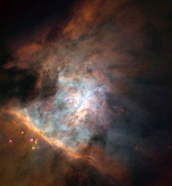 Panoramic Image of Center of the Orion Nebula. clipart