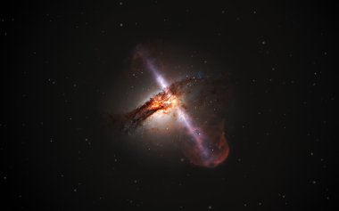 High-speed jets from supermassive black holes. clipart