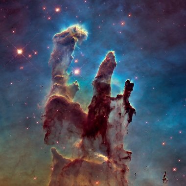 Pillars of Creation. Eagle Nebula in the constellation Serpens. clipart