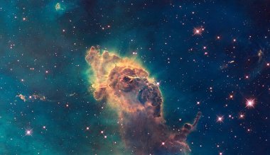 Jet in Carina Nebula. Composed of gas and dust. clipart