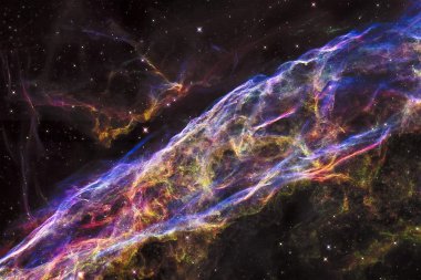 The Veil Nebula in the constellation Cygnus. Supernova Remnant.