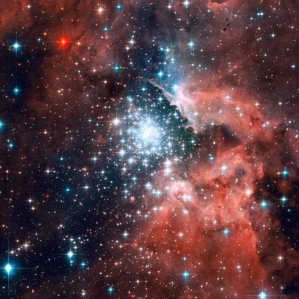 Otevřená hvězdokupa hvězd v souhvězdí Carina spirálního ramene Mléčné dráhy. — Stock fotografie