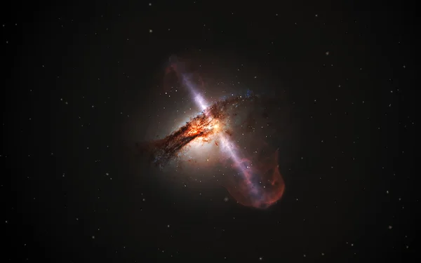 Jatos de alta velocidade de buracos negros supermassivos . — Fotografia de Stock