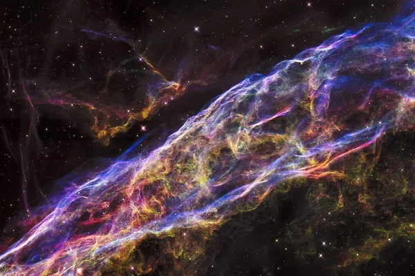 Der Schleiernebel im Sternbild Cygnus. Supernova-Überrest. — Stockfoto