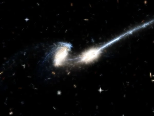 Mice Galaxies. Two galaxies in the constellation Coma Berenices. — 图库照片