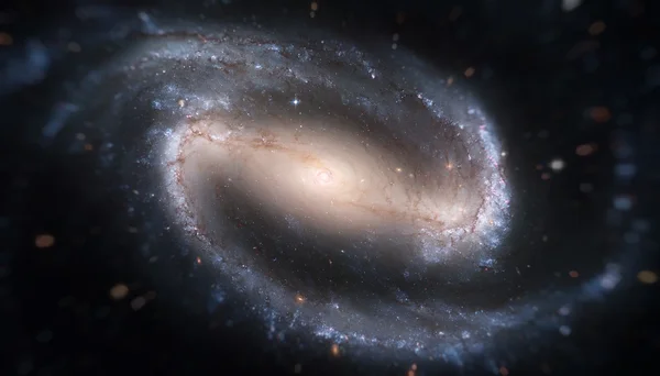 NGC 1300 jest galaktyka spiralna w gwiazdozbiorze Erydanu — Zdjęcie stockowe